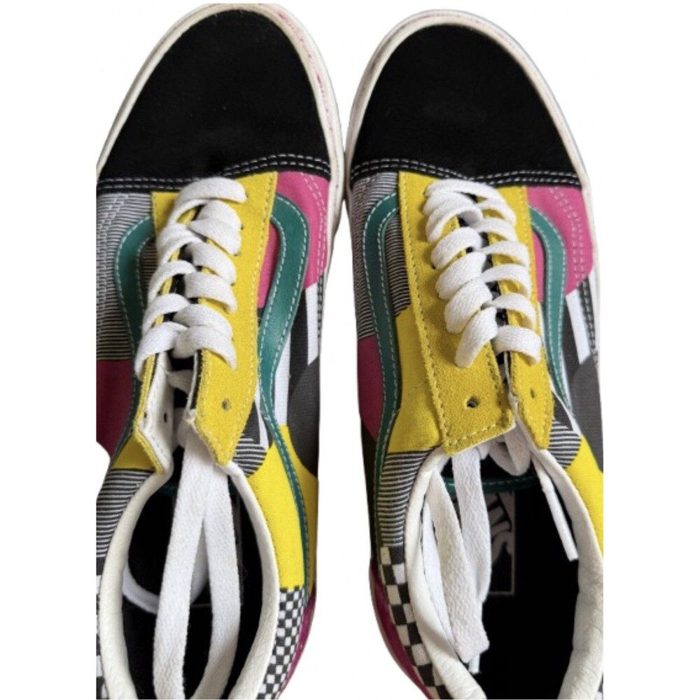 Vans Old Skool Colorblock Checkerboard Platform Sneakers Men 8 Women 9.5